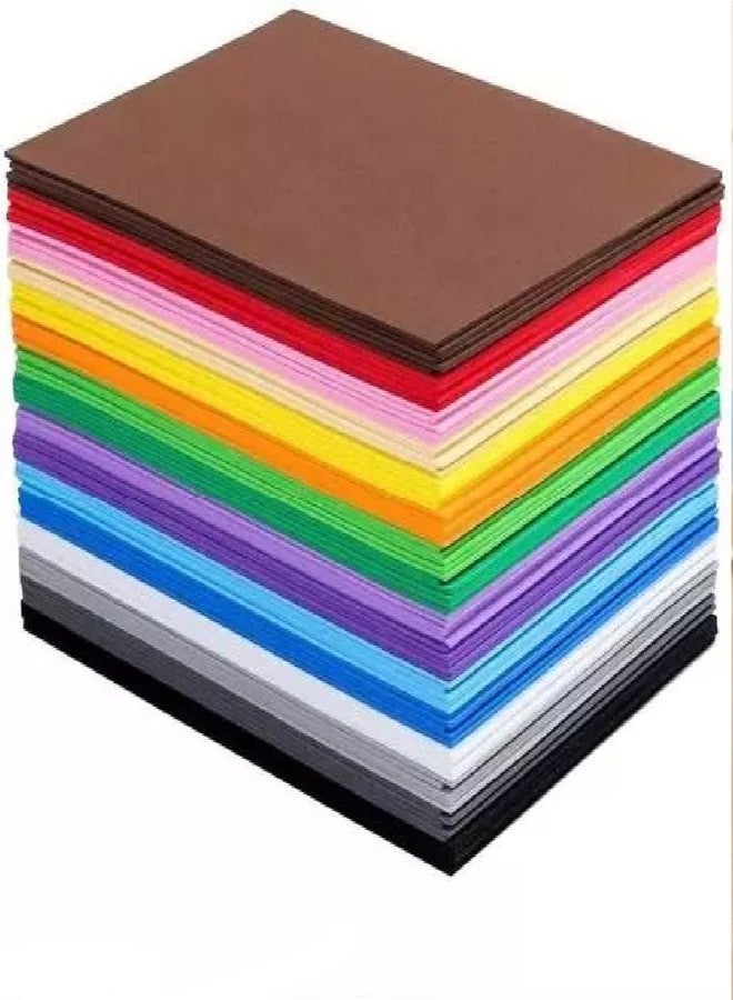 QUAKEL 100pcs (10 Sheet Each Color) Copy Printing Papers A4 Sheets Square Double Sided Colored Paper DIY Craft Unruled A4 70 gsm Coloured Paper (Set of 1, Multicolor) - Image 1